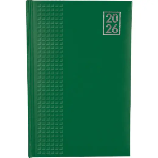 2026 Embossed Square A5 Diary Green